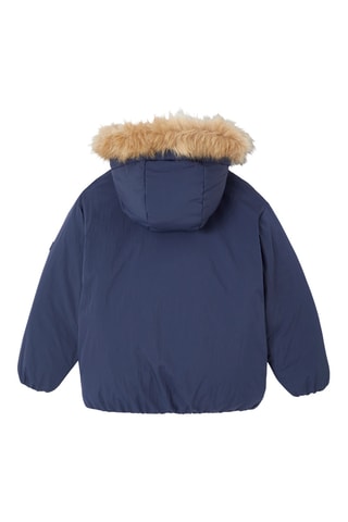 Parca com capuz - Azul-marinho