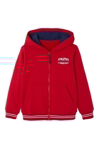 Sweat à capuche - Rouge et blanc