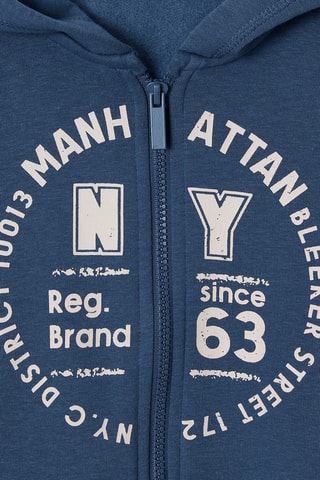 Sweat à capuche - Bleu nuit et blanc