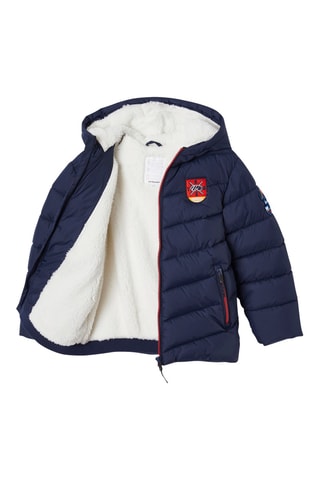 Blusão com capuz - Azul-marinho