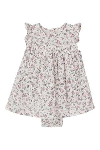 Body-vestido - Cru e rosa