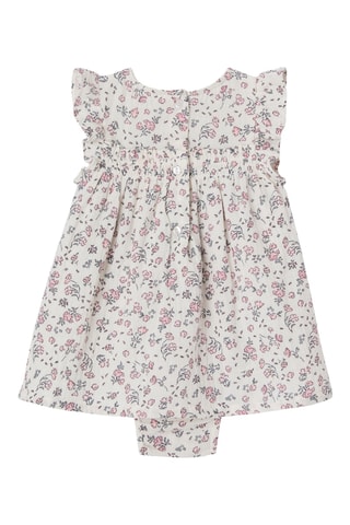 Body-vestido - Cru e rosa