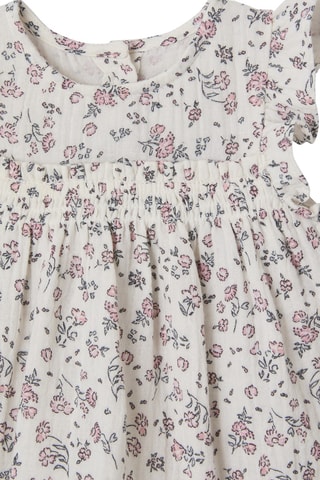 Body-vestido - Cru e rosa