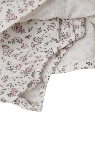 Body-vestido - Cru e rosa