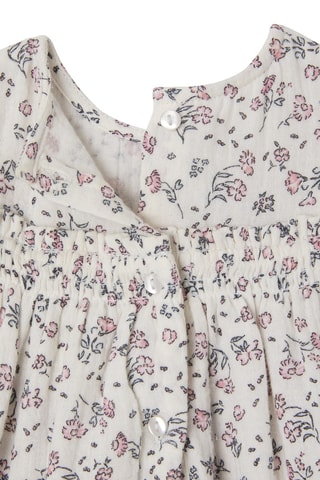 Body-vestido - Cru e rosa