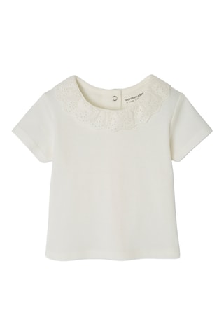 T-shirt e calções - Cru e rosa