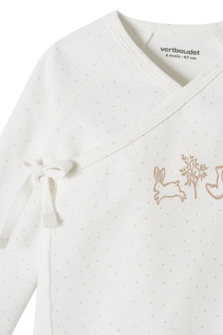 T-shirt em algodão biológico - Cru e toupeira