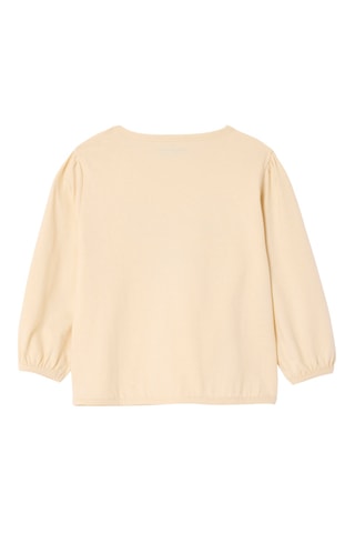 T-shirt en coton biologique - Beige clair et marron