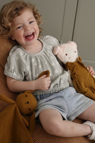 Blouse - Vert sauge et blanc