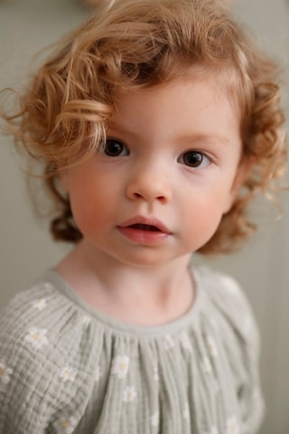 Blouse - Vert sauge et blanc