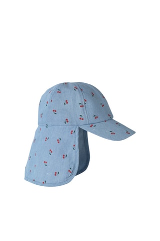 Casquette safari - Bleu cobalt et rouge