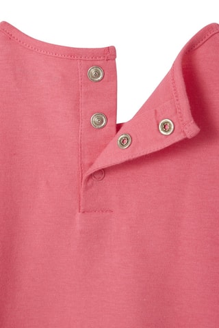 T-shirt em algodão biológico - Rosa e vermelho