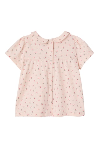 2 blusas em algodão biológico - Branco e rosa