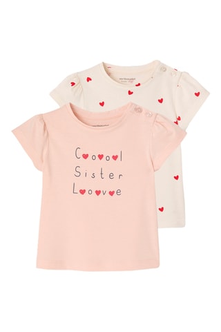 2 t-shirts - Rosa e branco