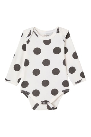 Body et bavoir en coton biologique - Blanc et gris foncé