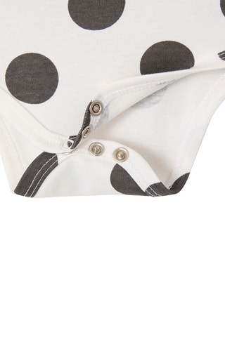 Body et bavoir en coton biologique - Blanc et gris foncé