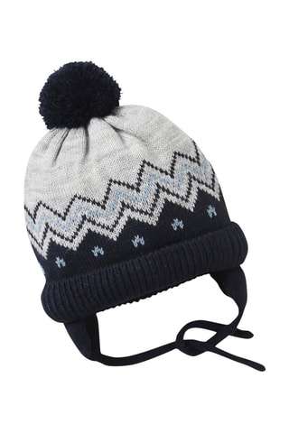 Conjunto de 3 peças - Cinzento-claro mesclado e azul-marinho