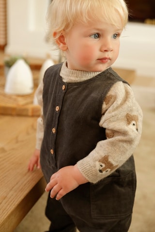 Combinaison en velours - Anthracite