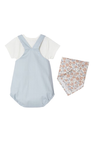 Ensemble 3 pièces - Blanc et ciel