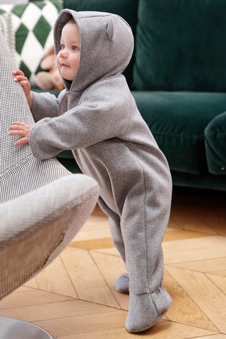 Combipilote à capuche - Gris chiné