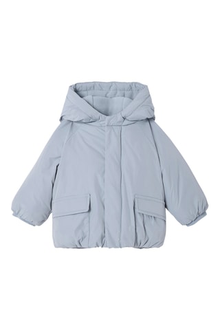 Casaco com capuz - Azul-claro