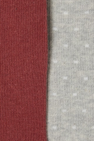2 collants - Cinzento mesclado e vermelho-tijolo