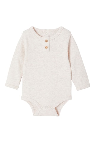 2 bodys - Beige chiné et bleu clair