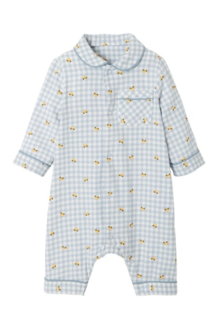 Macacão - Azul-claro e branco