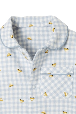 Macacão - Azul-claro e branco