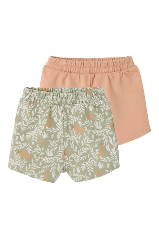 2 shorts en coton biologique - Vert clair
