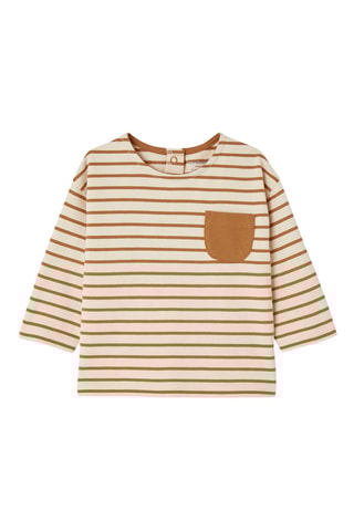 T-shirt en coton biologique - Marron