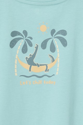 T-shirt em algodão biológico - Turquesa