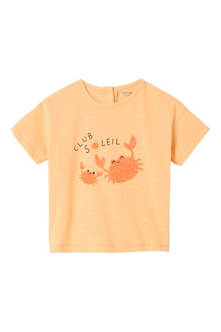 T-shirt em algodão biológico - Laranja