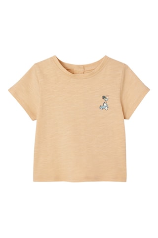 2 t-shirts em algodão biológico - Bege