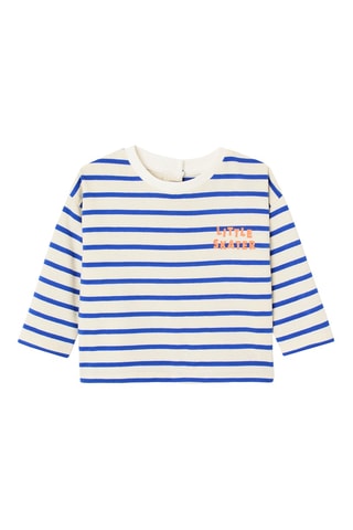 T-shirt em algodão biológico - Azul-elétrico