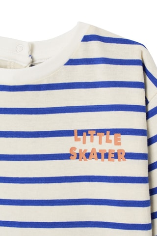 T-shirt em algodão biológico - Azul-elétrico