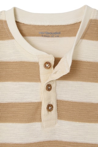 T-shirt em algodão biológico - Castanho