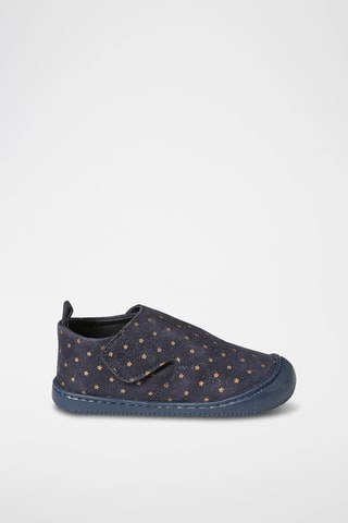 Chaussons en nubuck - Bleu marine