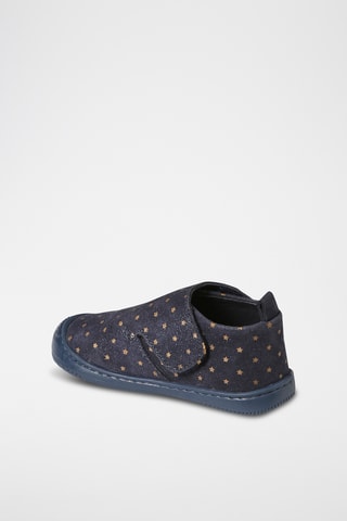 Chaussons en nubuck - Bleu marine