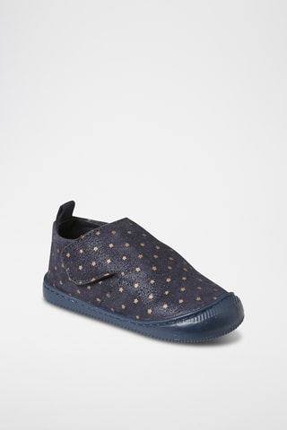 Chaussons en nubuck - Bleu marine