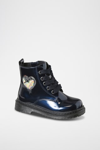 Botins envernizados - Azul-marinho