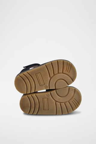 Sandálias em nobuck - Azul-marinho