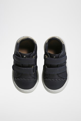 Sapatilhas em couro - Azul-marinho