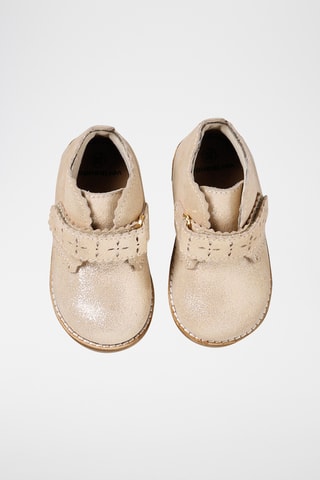 Botins em couro - Dourado