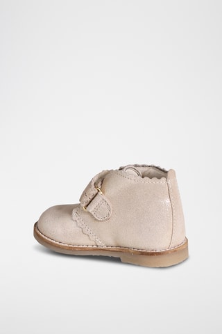 Botins em couro - Dourado