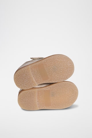 Botins em couro - Dourado