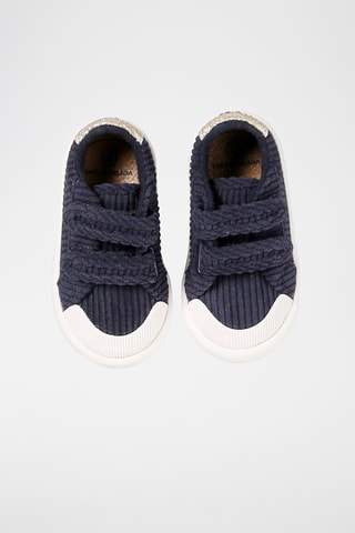 Ténis em veludo - Azul-marinho