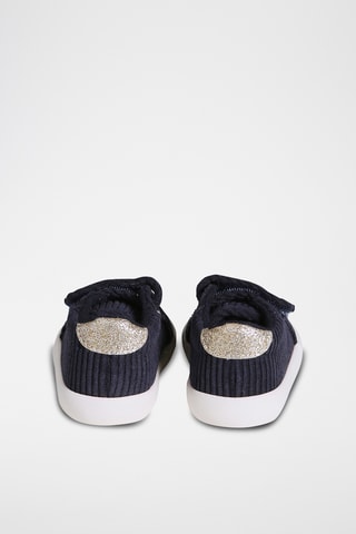 Ténis em veludo - Azul-marinho