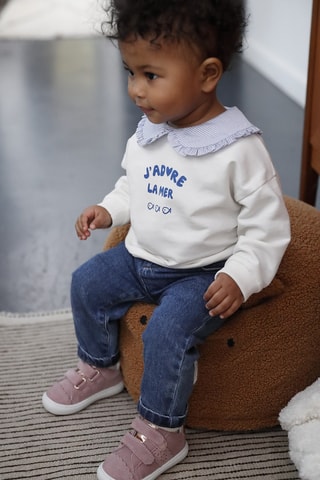 Sapatilhas em couro - Rosa-maquilhagem