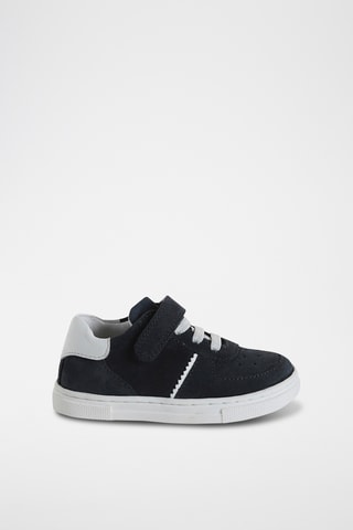 Baskets en nubuck - Bleu marine